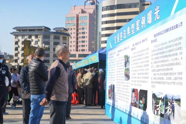 市民參觀交通安全知識(shí)圖片展。張曉欣 攝